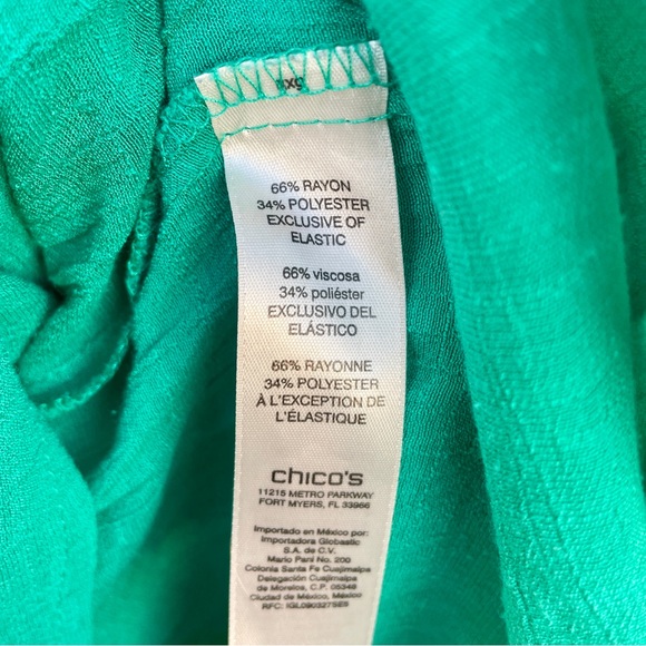 Chico's Vibrant Green Blouse - Picture 6 of 8
